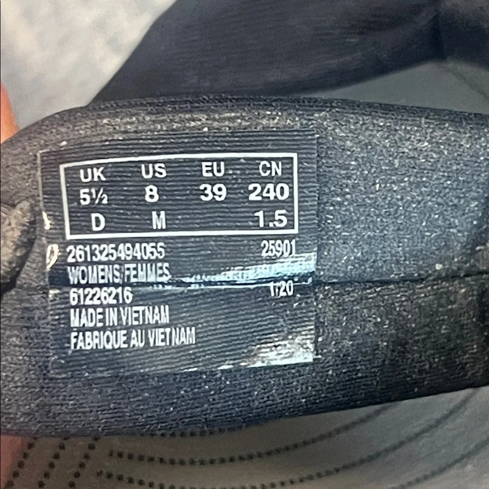 Clarks Navy and White Women's Sandals - Picture 5 of 6